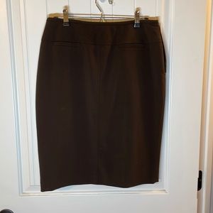 Chocolate brown pencil skirt